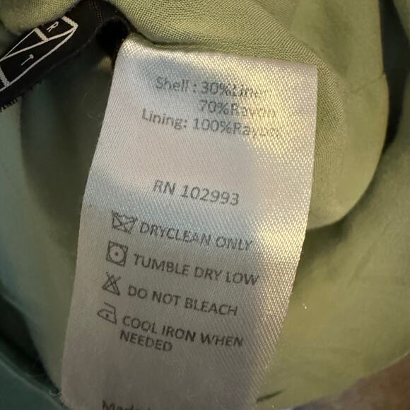Thakoon Collective Green Oversized Linen Blend Blazer Women’s Size 6 Lightweight - Picture 9 of 9